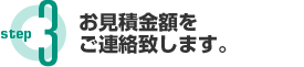 Step3 お見積金額をご連絡致します。